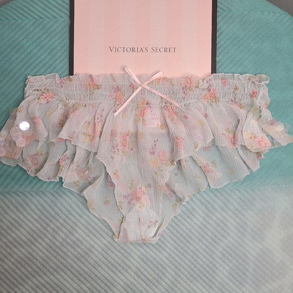 SOLD Ebay Rare ✨️ Victoria's Secret Y2K Dream Angels 100% Silk Sequin Panty Sm - Picture 2 of 10